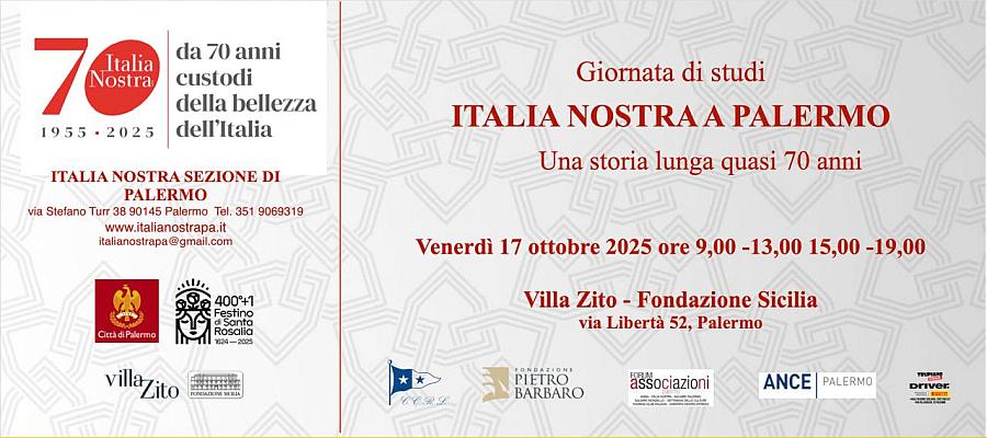 Convegno di Italia Nostra Palermo 17 ottobre 2025 a Villa Zito