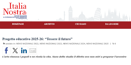 Progetto educativo 2025-26 di Italia Nostra